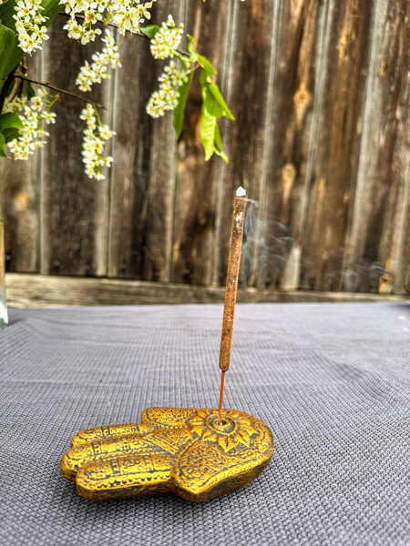 HAMSA PLAUKSTA - vīraka turētājs (zelta ar tumšu)