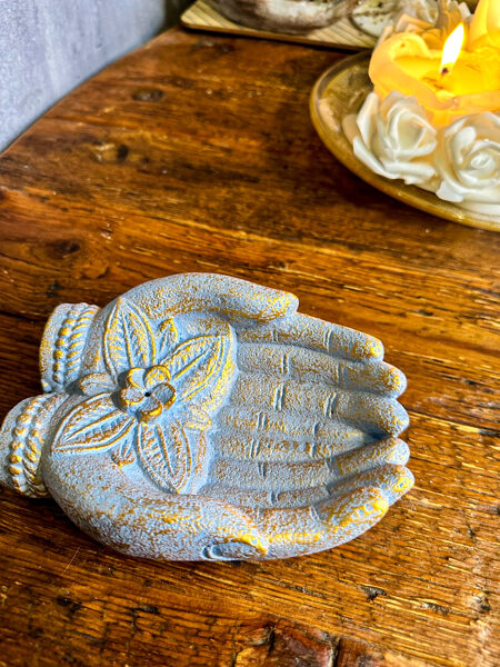 PLAUKSTAS - vīraka turētājs (gaiši zils ar zeltu)