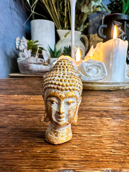 BUDAS GALVA - vīraka turētājs (gaiša ar zeltu)